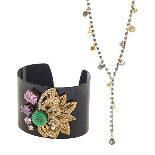 Juicy Couture Gemstone Cuff and Necklace