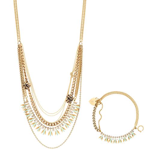 Juicy Couture Petal Chain Bracelet and Necklace