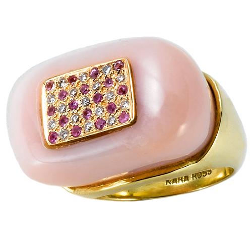 Kara Ross Pink Opal Ring