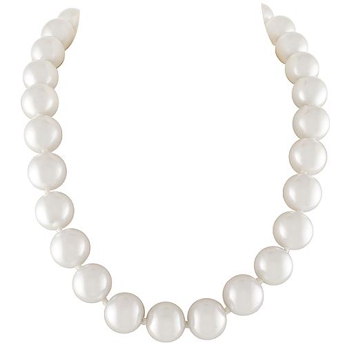 Kenneth Jay Lane 130" 20mm Pearl Knotted Endless Necklace