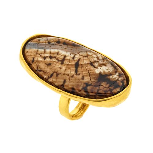 Kenneth Jay Lane Agate Oval Ring