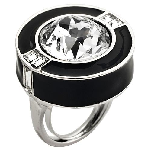 Kenneth Jay Lane Deco Crystal Ring