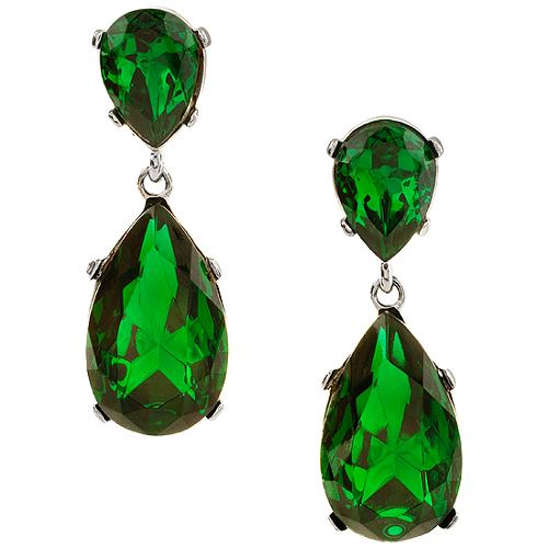 Kenneth Jay Lane Emerald Green Earrings