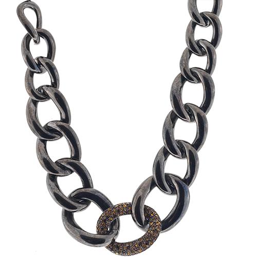 Kenneth Jay Lane Metal Link Necklace