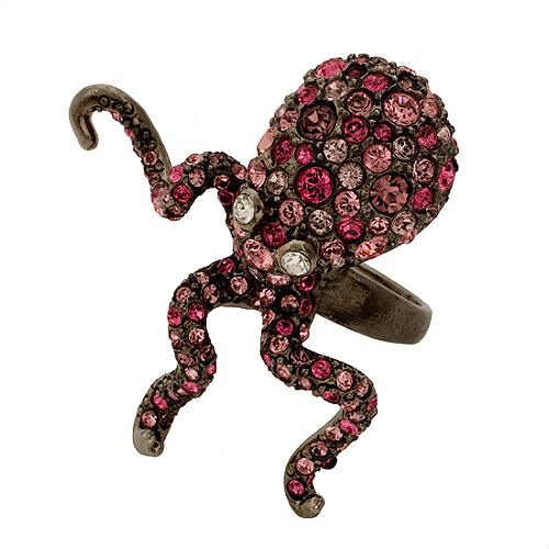 Kenneth Jay Lane Pink Octopus Ring