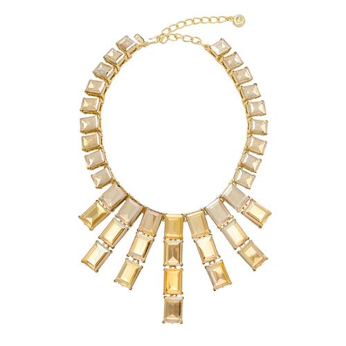 Kenneth Jay Lane Rectangle Drop Necklace