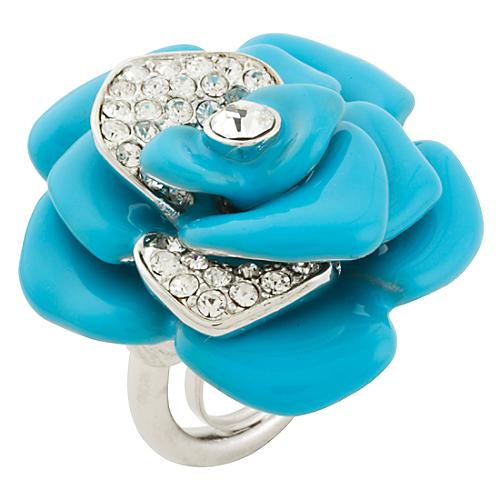 Kenneth Jay Lane Turquoise Rose Ring