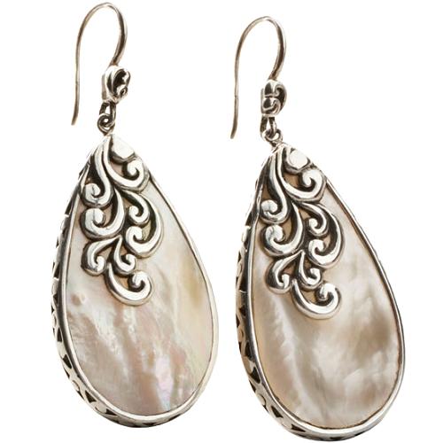 Lois Hill Carved Shell Earrings