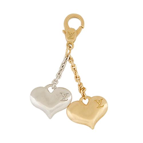 Louis Vuitton 18k Yellow Gold 18k White Gold Heart Charm