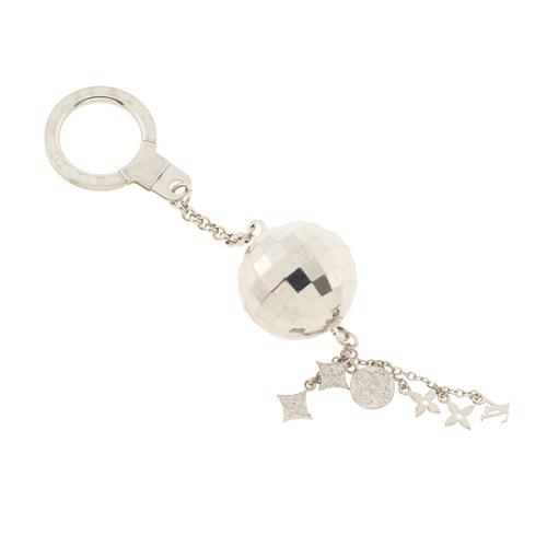 Louis Vuitton Silver Disco Ball Charm Key Ring Louis Vuitton