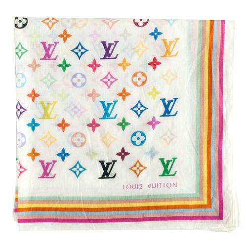Louis Vuitton Monogram Multicolore Cotton Bandana Scarf