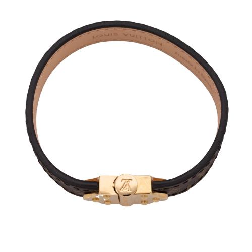 Louis Vuitton, Jewelry, Louis Vuitton Nano Monogram Leather Bracelet