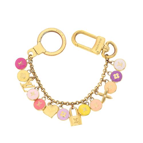 Louis Vuitton Pastilles Chains Key Ring Bag Charm