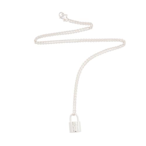 Louis Vuitton Sterling Silver Lockit for UNICEF Necklace