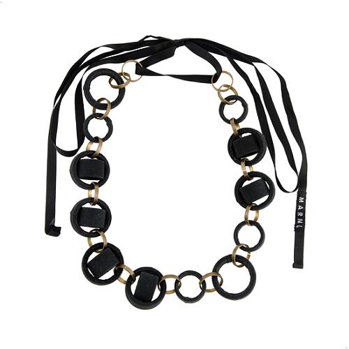 Marni Fabric Tie Long Necklace