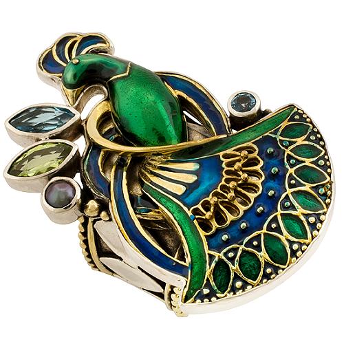 Mars and Valentine Peacock Ring