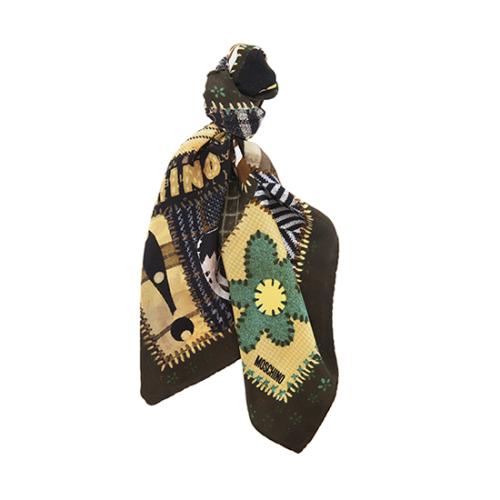 Moschino Vintage Square Block Small Scarf