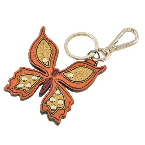 Prada Leather Butterfly Key Ring Bag Charm