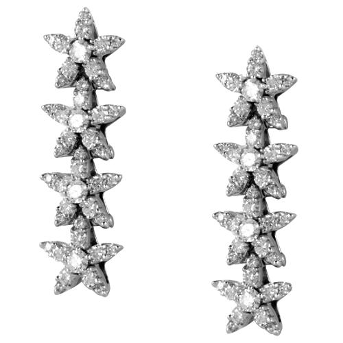Roberto Coin Diamond Star Drop Earrings