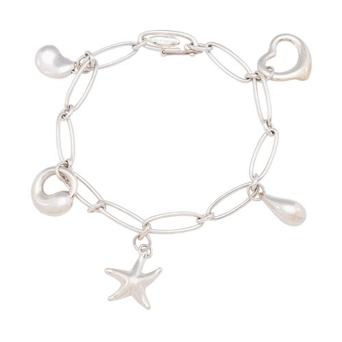 Tiffany Sterling Silver Elsa Peretti Five Charm Bracelet - FINAL SALE