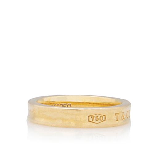 Tiffany & Co. 18k Gold 1837 Narrow Ring - Size 7