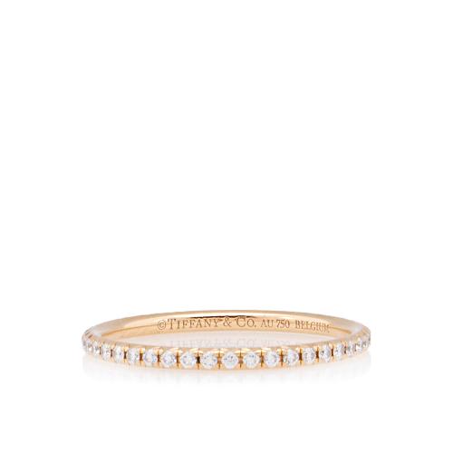 Tiffany & Co. 18k Gold Diamond Eternity Ring - Size 6 3/4