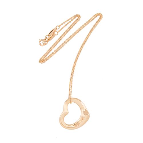 Tiffany & Co. 18k Rose Gold Elsa Peretti Open Heart Necklace