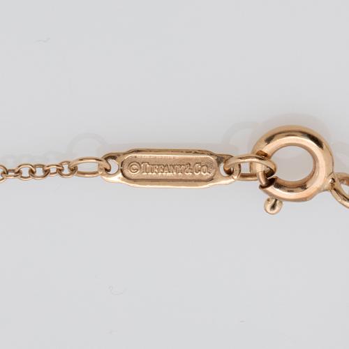 Tiffany & Co. 18k Rose Yellow Gold Oval Key Necklace