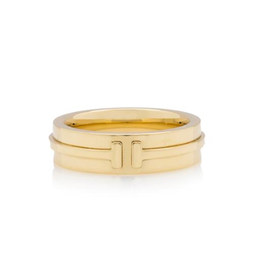 Tiffany & Co.18kt Yellow Gold T Two Ring - Size 6 1/2