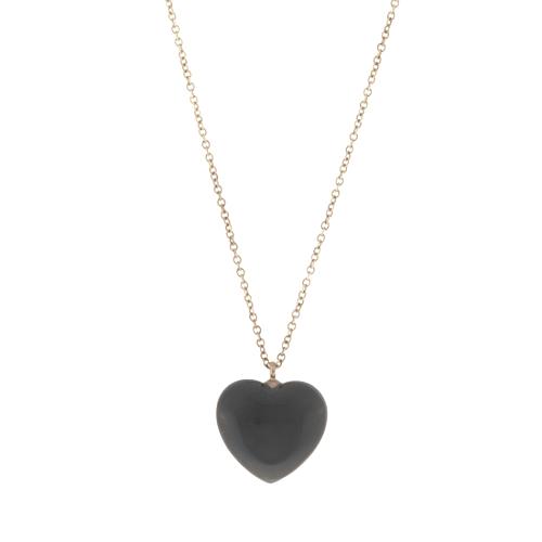 tiffany black onyx heart necklace