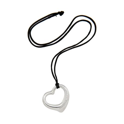 Tiffany & Co Elsa Peretti Open Heart Cord Necklace