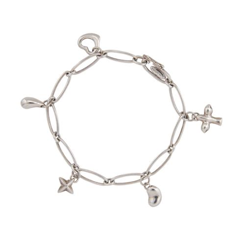 Tiffany & Co. Elsa Peretti Sterling Silver Charm Bracelet