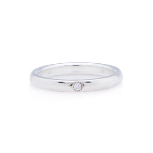Tiffany & Co. Elsa Peretti Sterling Silver Diamond Ring - Size 6