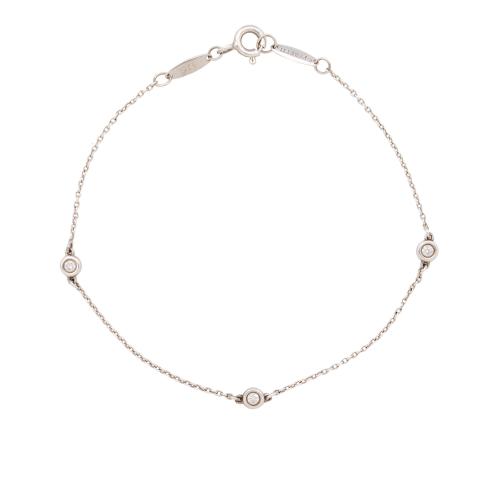 Tiffany & Co. Elsa Peretti Sterling Silver Diamonds By The Yard Station Bracelet