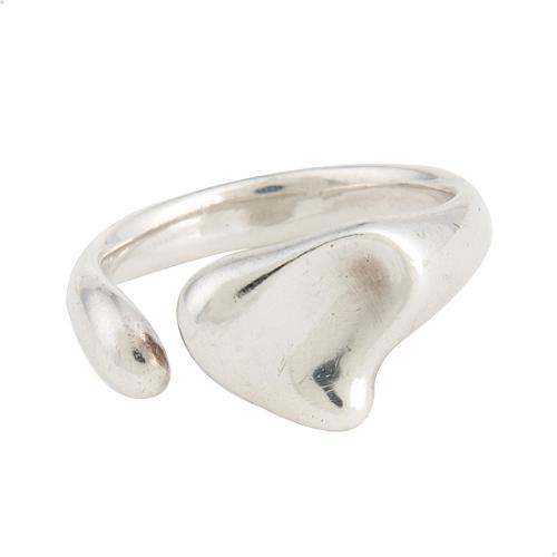 Tiffany & Co. Elsa Peretti Sterling Silver Full Heart Ring - Size 5