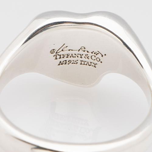 Tiffany & Co. Elsa Peretti Sterling Silver Full Heart Ring - Size 6 1/2