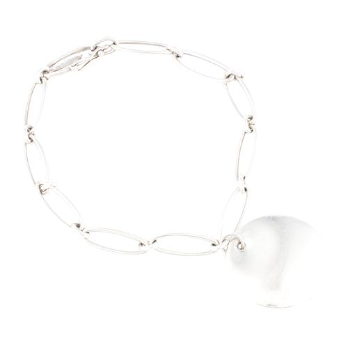 Tiffany & Co. Elsa Peretti Sterling Silver Link Disc Charm Bracelet