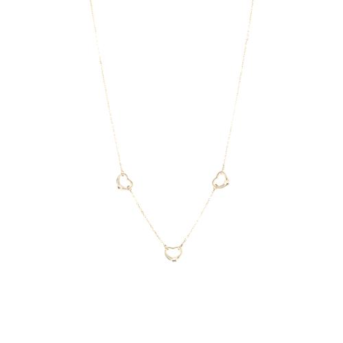 Tiffany & Co. Elsa Peretti Sterling Silver Triple Open Heart Necklace