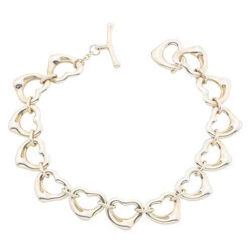 Tiffany & Co. Elsa Peretti Sterling Sliver Open Heart Bracelet