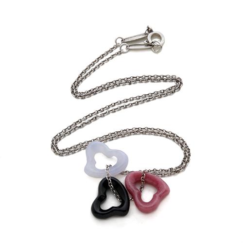 Tiffany & Co. Elsa Peretti Triple Open Heart Necklace
