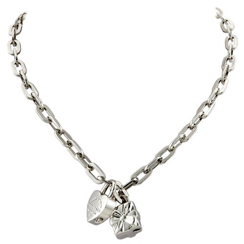 Tiffany & Co. Heart & Box Charm Necklace