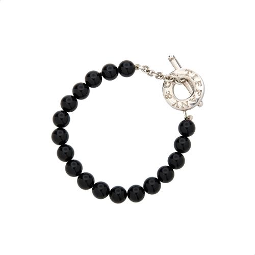 Tiffany & Co. Onyx Bead Toggle Bracelet