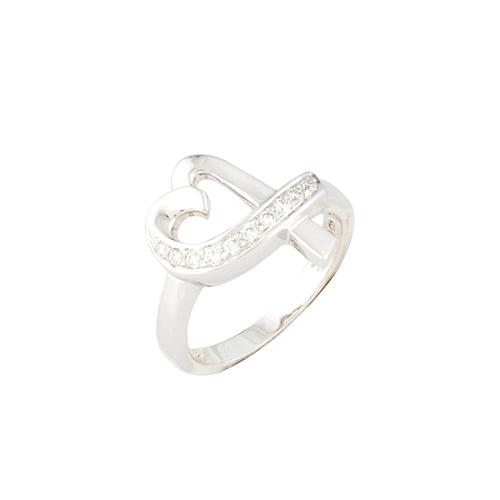 Tiffany & Co. Paloma Picasso 18kt Diamond Loving Heart Ring - Size 6