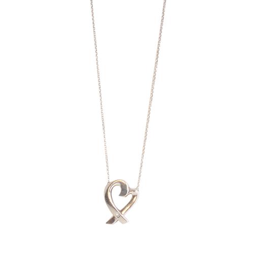 Tiffany & Co. Paloma Picasso Loving Heart Diamond Pendant Necklace