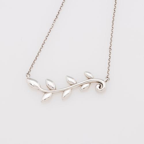 Tiffany & Co. Paloma Picasso Sterling Silver Olive Leaf Vine Necklace