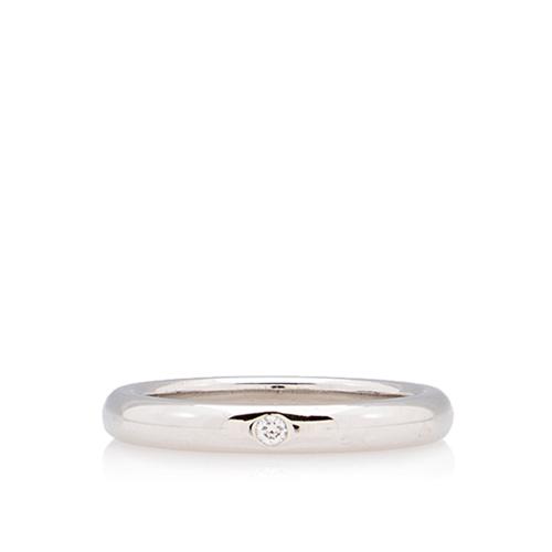 Tiffany & Co. Platinum Diamond Elsa Peretti Ring - Size 5