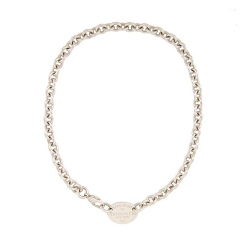 Tiffany & Co Return To Tiffany Oval Tag Choker Necklace 