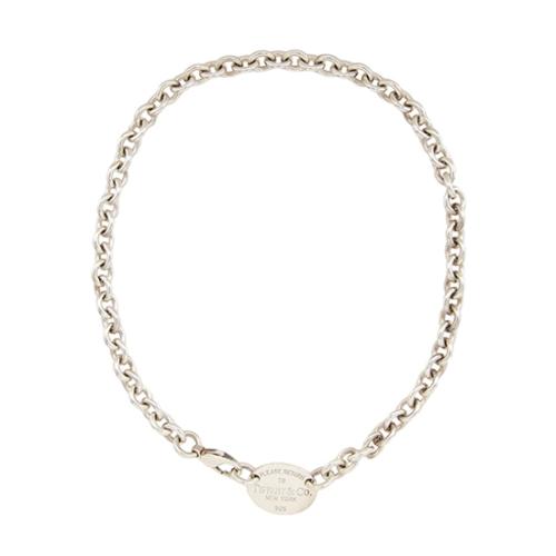 Tiffany & Co. Return To Tiffany Oval Tag Choker Necklace