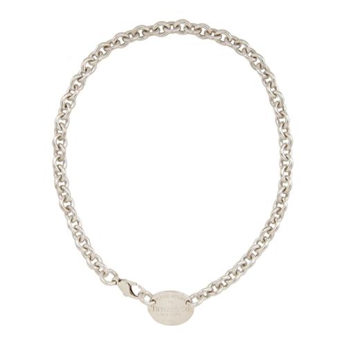 Tiffany & Co. Sterling Silver Return To Tiffany Oval Tag Necklace