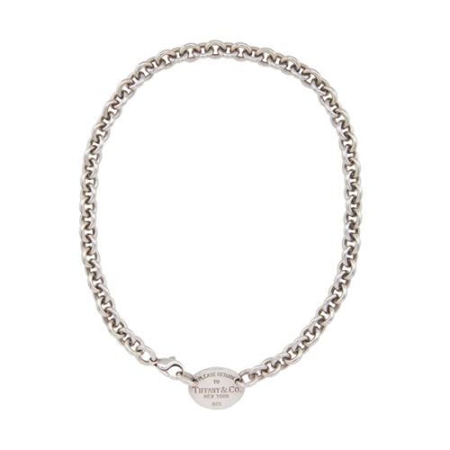 Tiffany & Co Return To Tiffany Oval Tag Choker Necklace